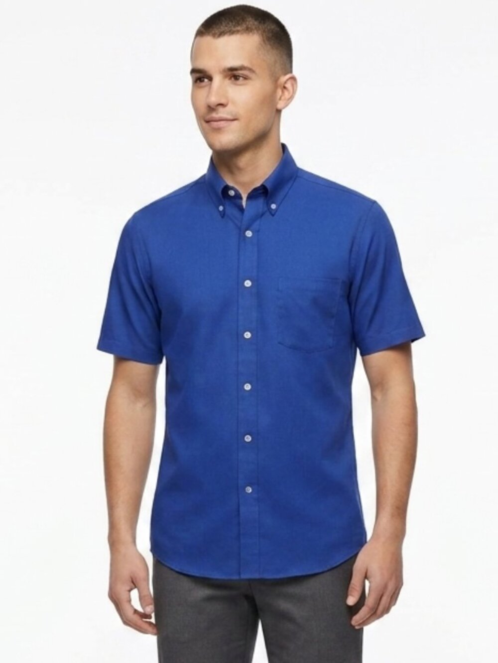 Van Heusen "Wrinkle Free" Short Sleeve Button Down Shirt NEW- Sz. Sm/14.5